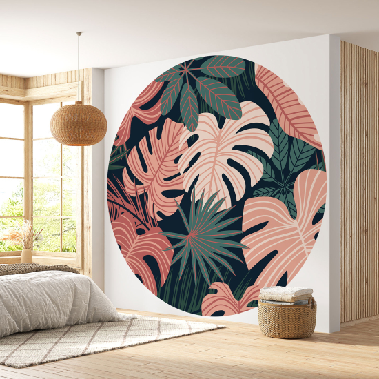Papel pintado redondo - Motivo botánico