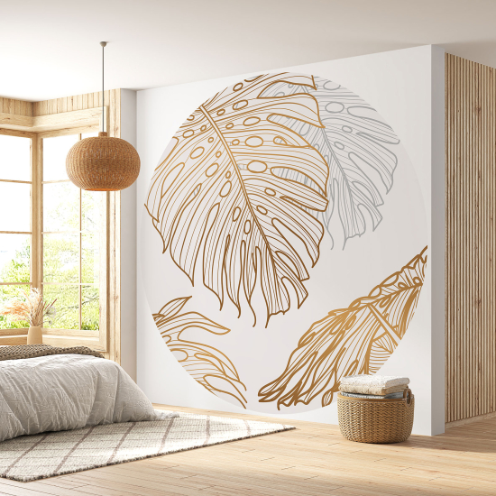 Papel pintado redondo - Motivo botánico