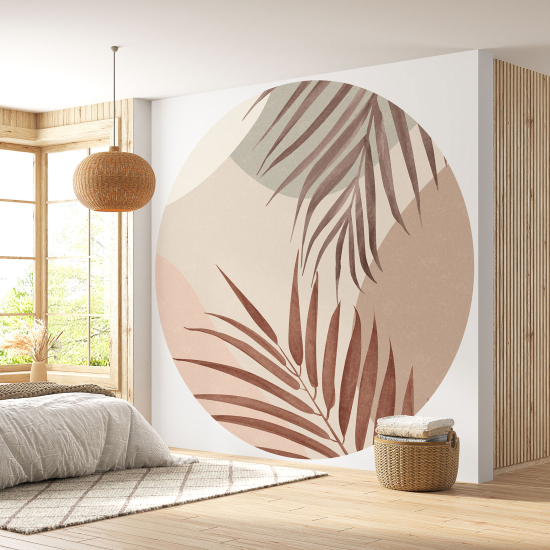 Papel pintado redondo - Motivo botánico