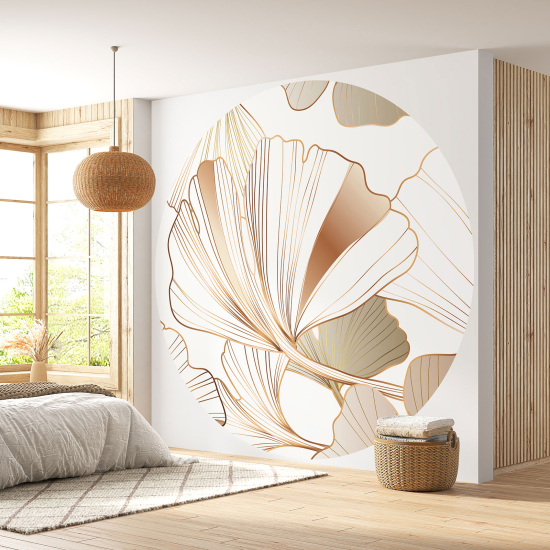 Papel pintado redondo - Motivo botánico