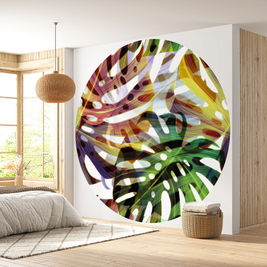 Papel pintado redondo - Motivo botánico