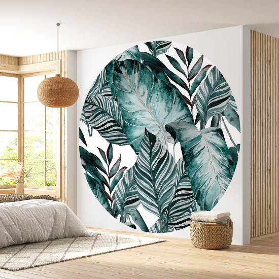 Papel pintado redondo - Motivo botánico