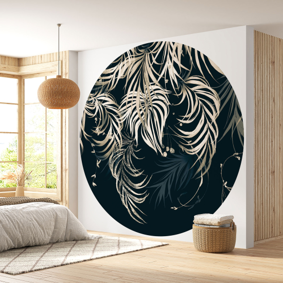 Papel pintado redondo - Motivo botánico