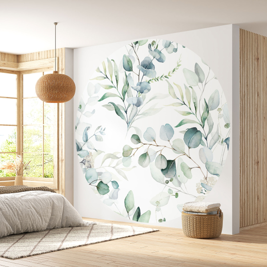 Papel pintado redondo - Motivo botánico
