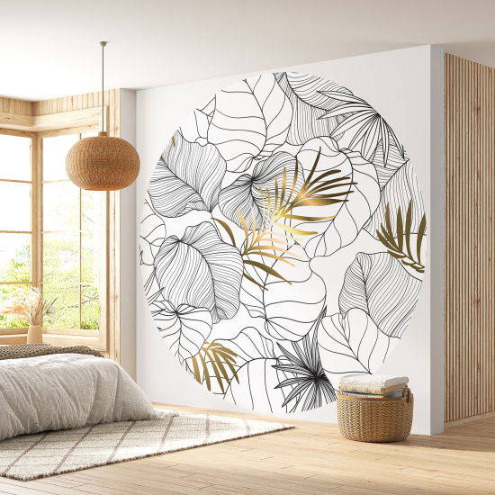 Papel pintado redondo - Motivo botánico