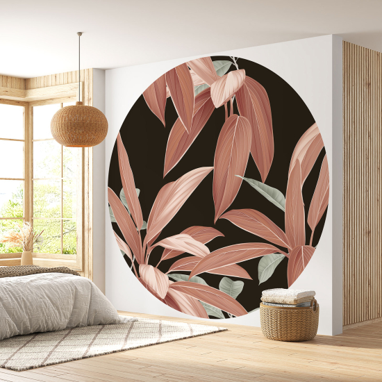 Papel pintado redondo - Motivo botánico