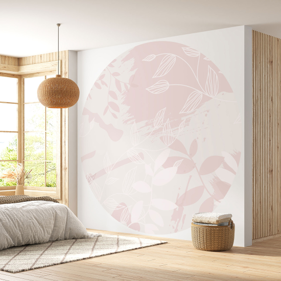 Papel pintado redondo - Motivo botánico