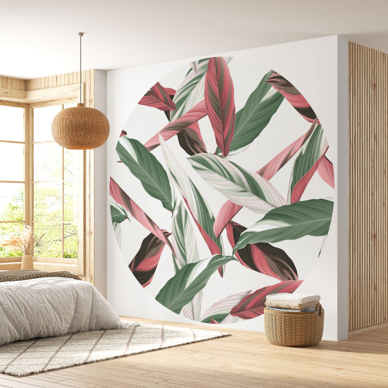 Papel pintado redondo - Motivo botánico