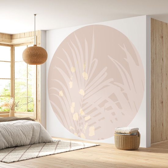 Papel pintado redondo - Motivo botánico
