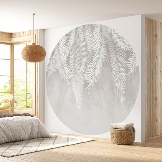 Papel pintado redondo - Motivo botánico