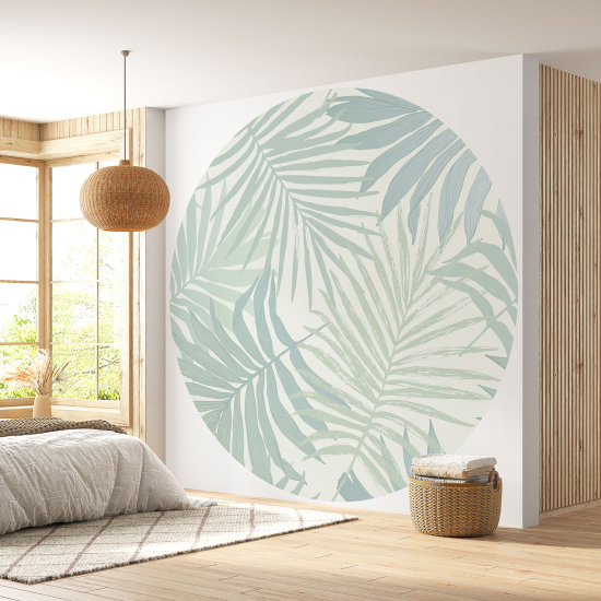 Papel pintado redondo - Motivo botánico