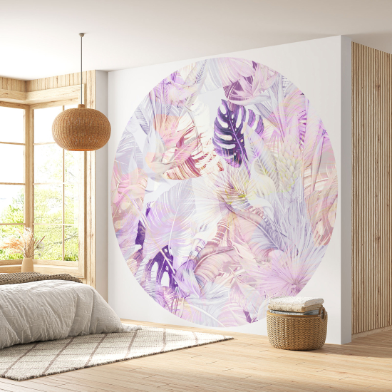 Papel pintado redondo - Motivo botánico