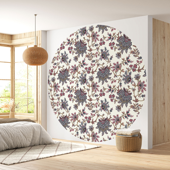Papel pintado redondo - Motivo floral