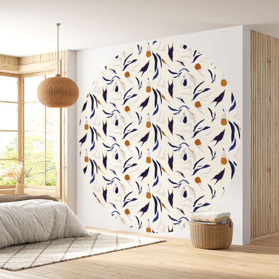 Papel pintado redondo - Motivo floral