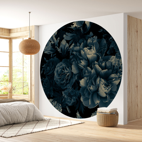 Papel pintado redondo - Motivo floral