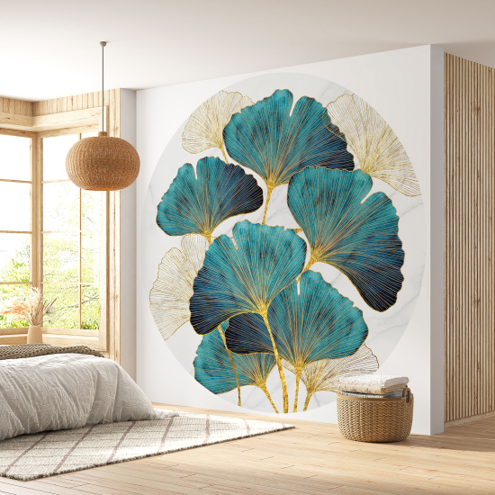 Papel pintado redondo - Motivo flores