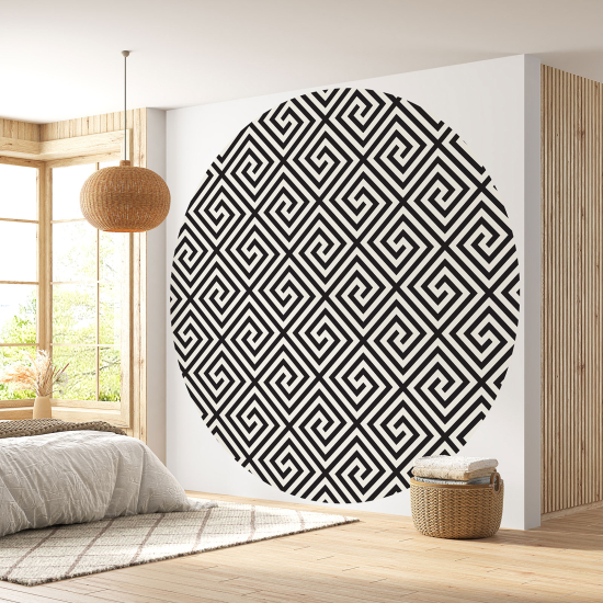 Papel pintado redondo - Motivo geométrico
