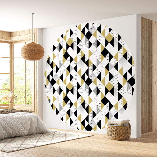 Papel pintado redondo - Motivo geométrico