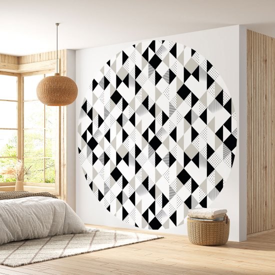 Papel pintado redondo - Motivo geométrico