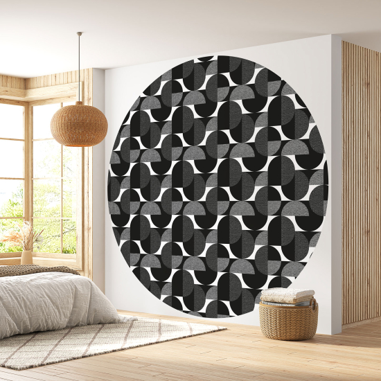 Papel pintado redondo - Motivo geométrico