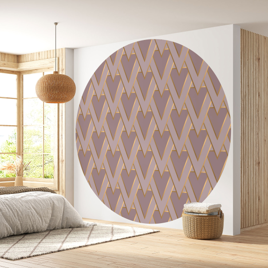Papel pintado redondo - Motivo geométrico