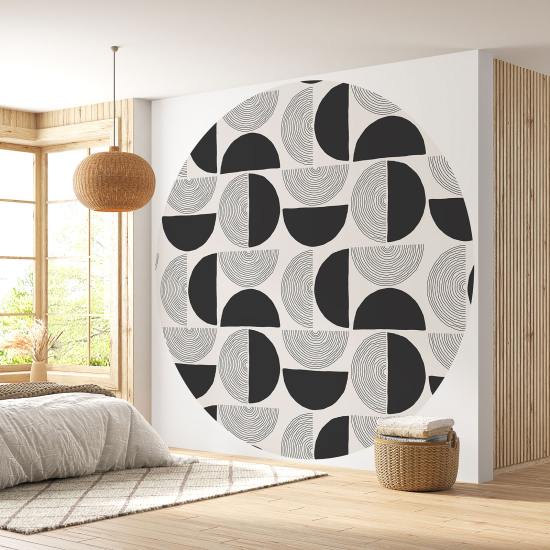 Papel pintado redondo - Motivo geométrico