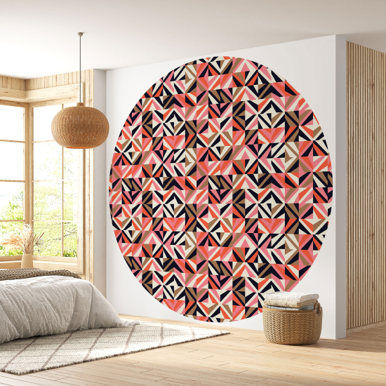 Papel pintado redondo - Motivo geométrico