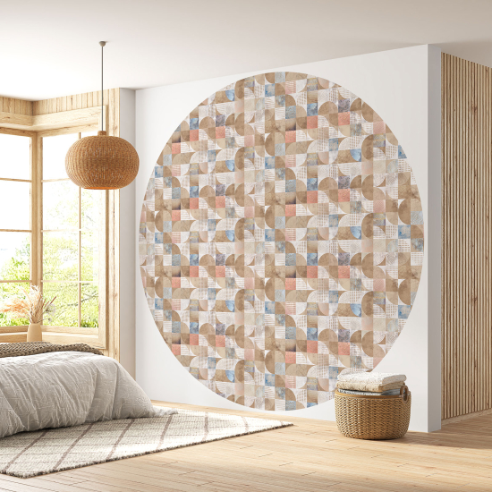 Papel pintado redondo - Motivo geométrico