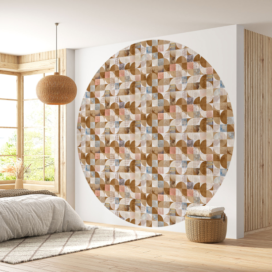 Papel pintado redondo - Motivo geométrico