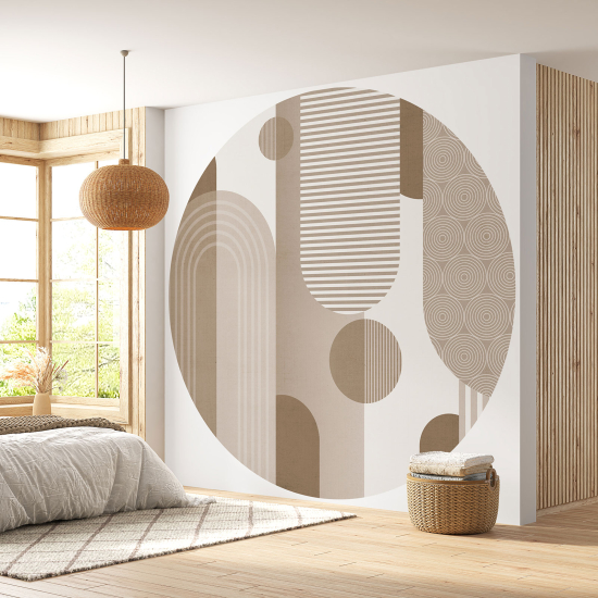 Papel pintado redondo - Motivo geométrico