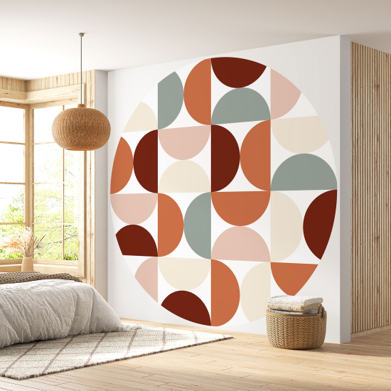Papel pintado redondo - Motivo geométrico