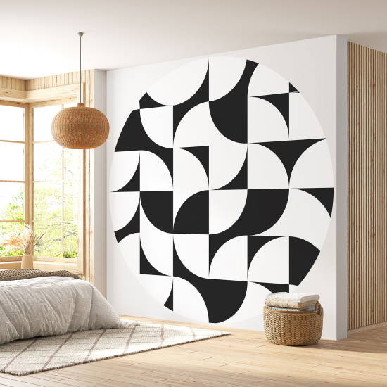 Papel pintado redondo - Motivo geométrico