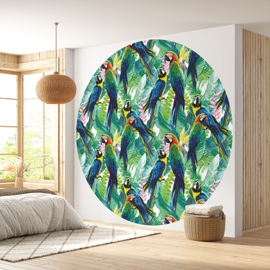 Papel pintado redondo - Motivo tropical
