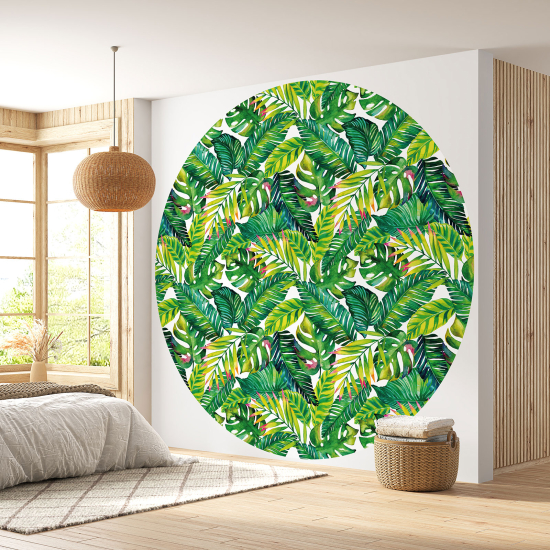 Papel pintado redondo - Motivo tropical
