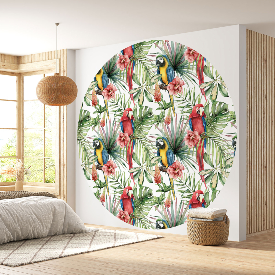 Papel pintado redondo - Motivo tropical