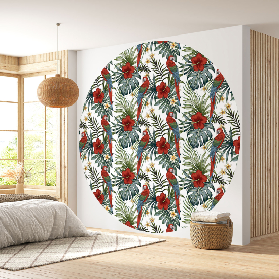 Papel pintado redondo - Motivo tropical