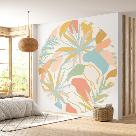 Papel pintado redondo - Motivo tropical
