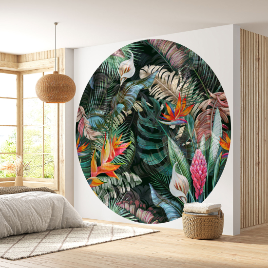 Papel pintado redondo - Motivo tropical