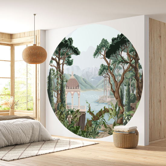 Papel pintado redondo - Paisaje
