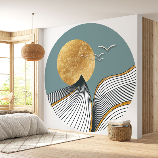 Papel pintado redondo - Paisaje diseño
