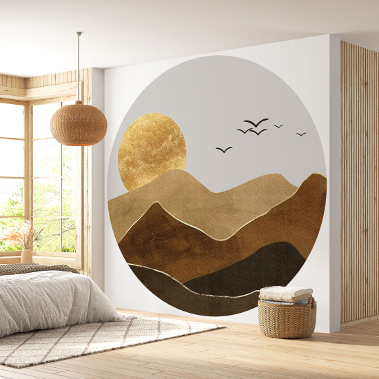 Papel pintado redondo - Paisaje diseño