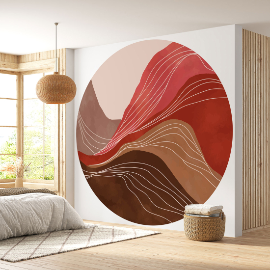 Papel pintado redondo - Paisaje diseño