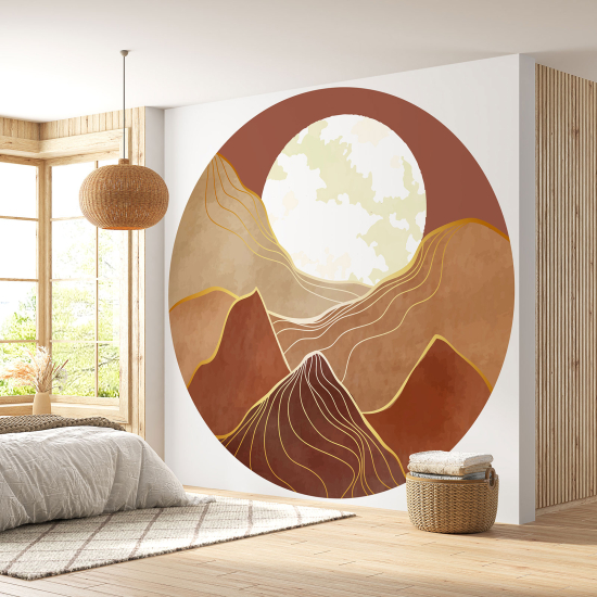 Papel pintado redondo - Paisaje diseño