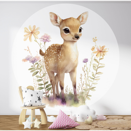 Papel pintado redondo para niños - Infantil - Bichette