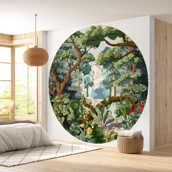 Papel pintado redondo para niños - Infantil - Bosque