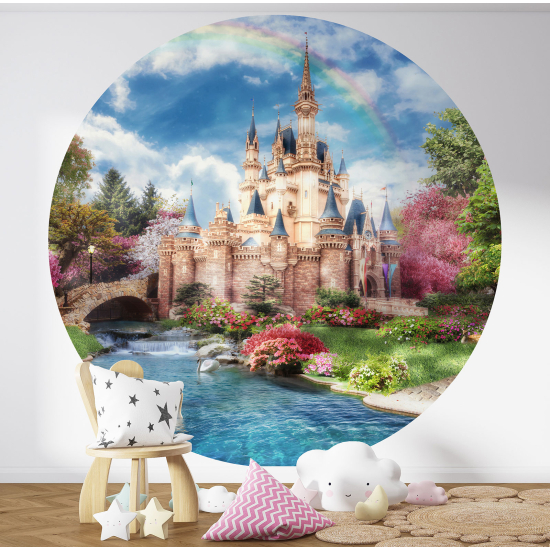 Papel pintado redondo para niños - Infantil - Castillo
