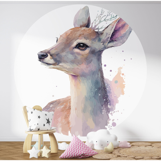 Papel pintado redondo para niños - Infantil - Cierva