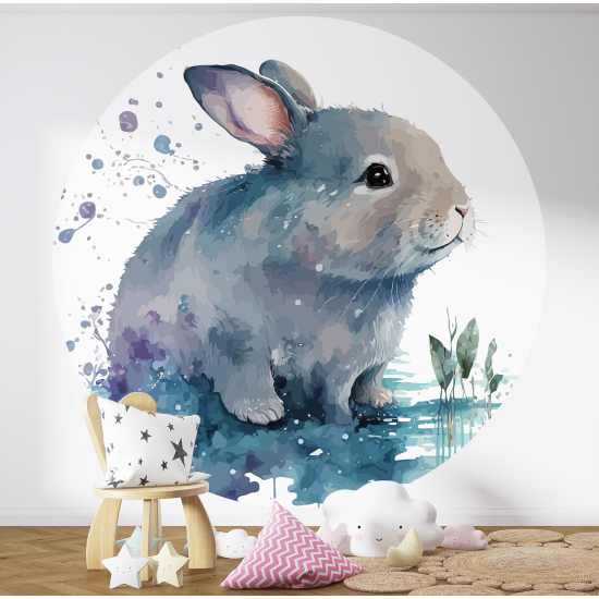 Papel pintado redondo para niños - Infantil - Conejo