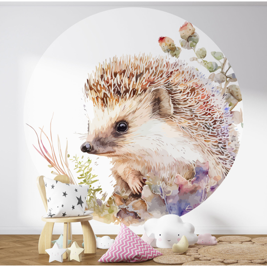 Papel pintado redondo para niños - Infantil - Erizo