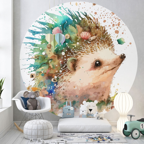 Papel pintado redondo para niños - Infantil - Erizo